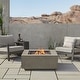 preview thumbnail 1 of 9, Aegean 36" Square Gas Fire Table in Mist Gray by Real Flame