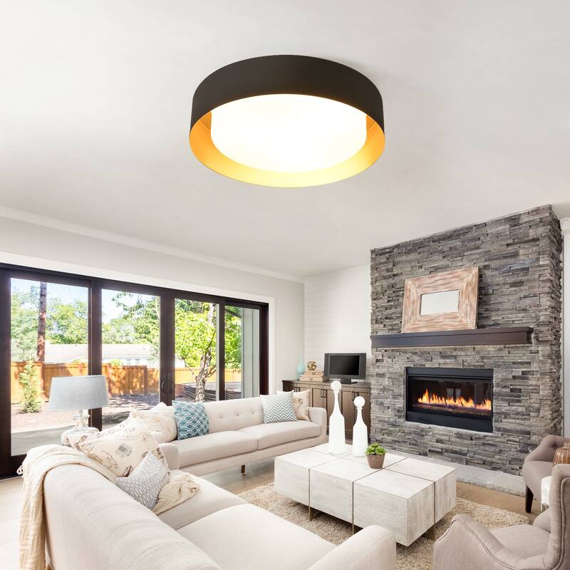 Modern Minimalist Round Drum Flush Mount Ceiling Lights