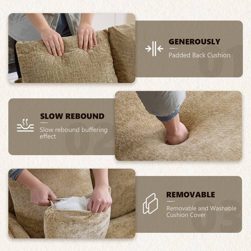 Upholstered Sleeper Sofa Bed Chaise Lounge Chair