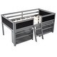 preview thumbnail 4 of 18, Storage Loft Bed with 2 Movable Shelves & Ladder, Guardrail Chalkboard Designed, Twin Size, Solid Wood Slats Support