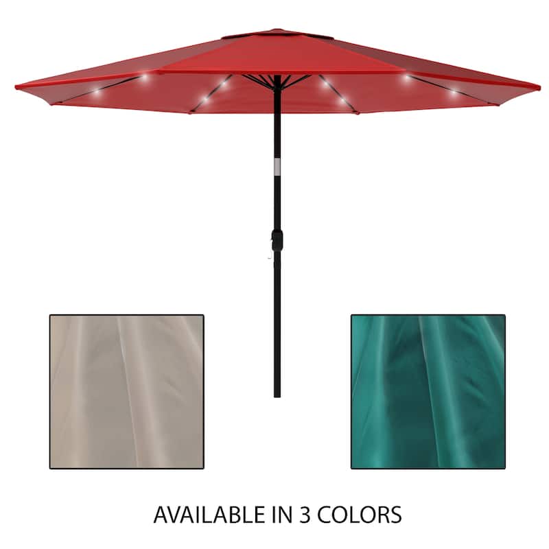 Boynton 10-foot Patio Umbrella with Solar Powered LED Lights by Havenside Home