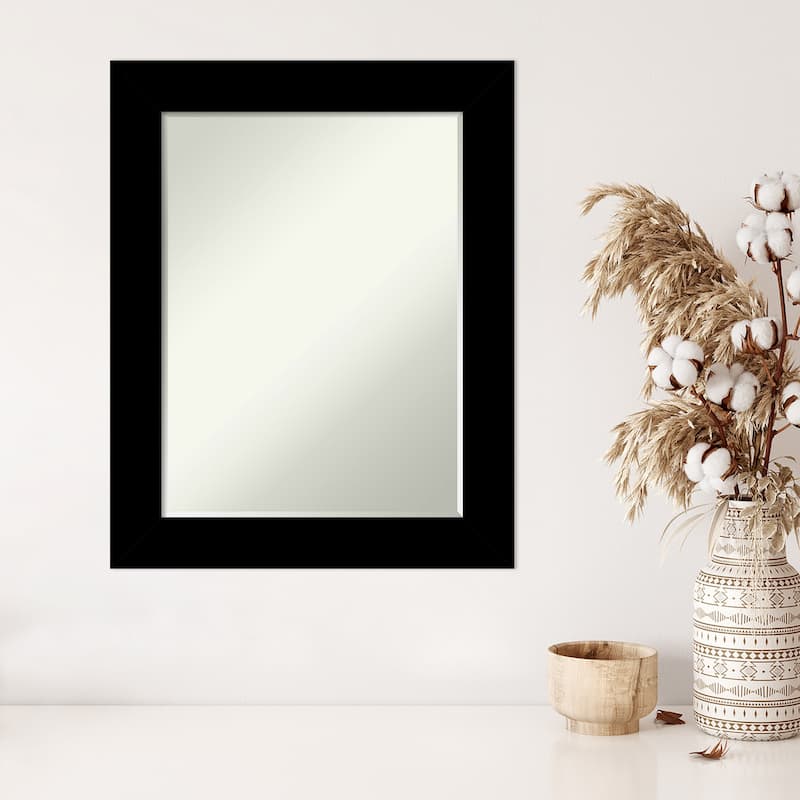 Basic Half-Inch-Bevel Wood Framed Wall Mirror - Glass Size 18x24