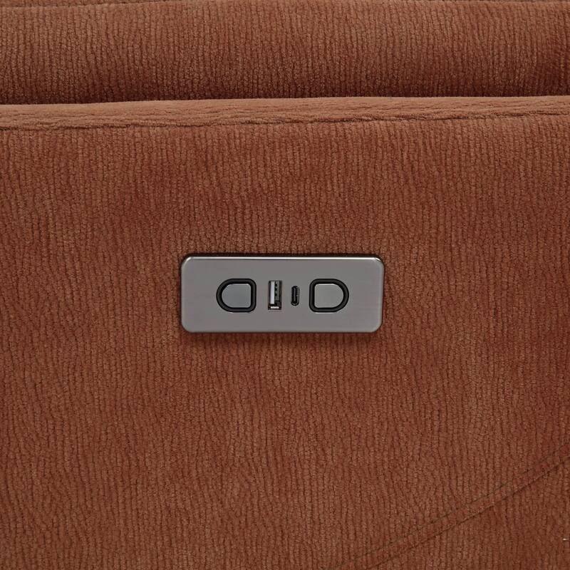 Adler Upholstered Power Swivel Glider Recliner