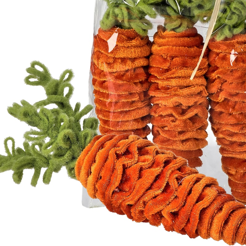 8" Velvet Carrot Set of 2