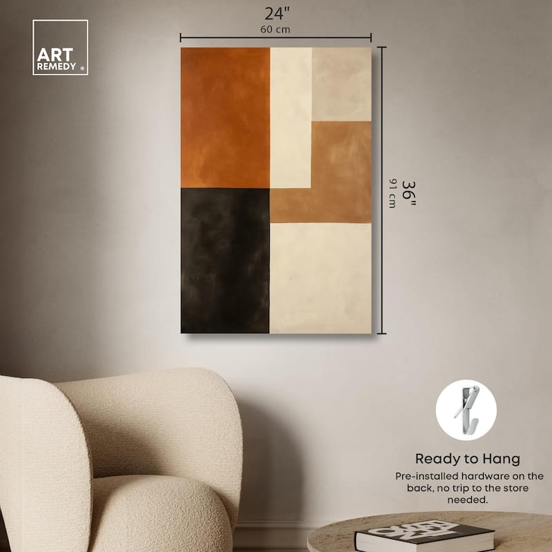 Tonal Grid II Canvas by Art Remedy, Gallery Wrapped