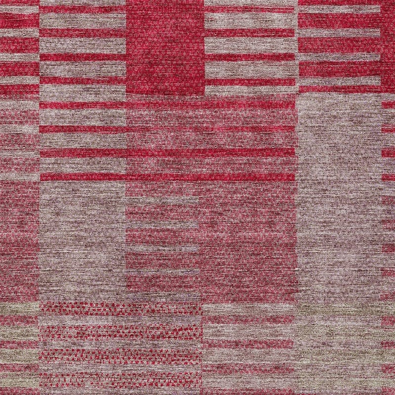 HomeRoots Striped Modern Rectangle Outdoor Rug