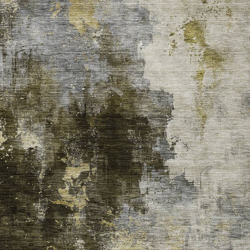 HomeRoots Abstract Transitional Rectangle Outdoor Rug