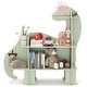 preview thumbnail 1 of 8, Gymax 3-Tier Dinosaur Kids Bookshelf Toy Storage Organizer Montessori