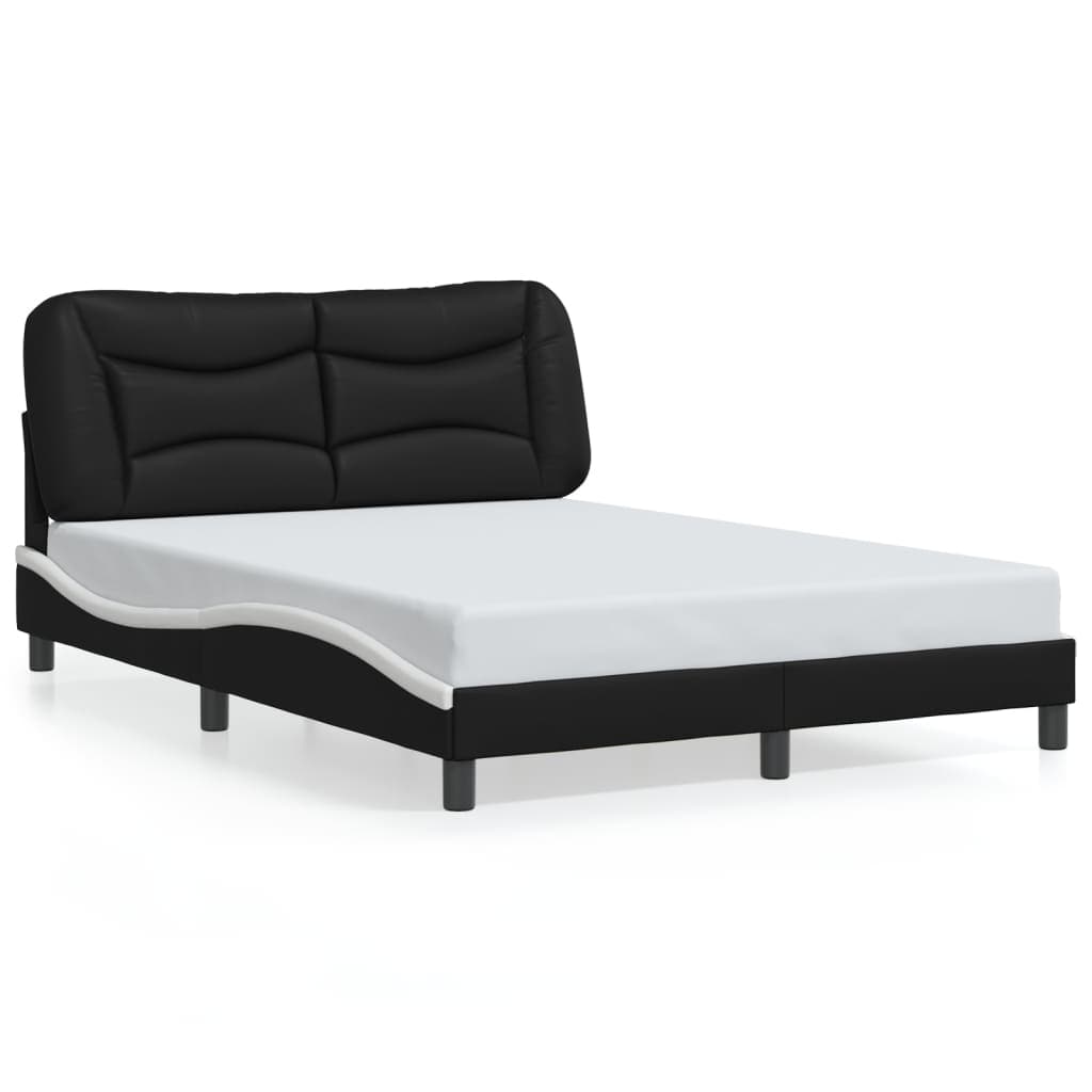 vidaXL Bed Frame with Headboard Mattress Foundation Furniture Faux Leather