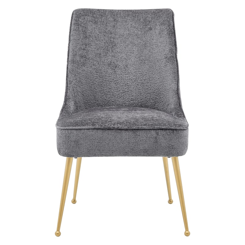 NPD Furniture Cedric KD Fabric Dining Side Chair Gold Legs (Set of 2)