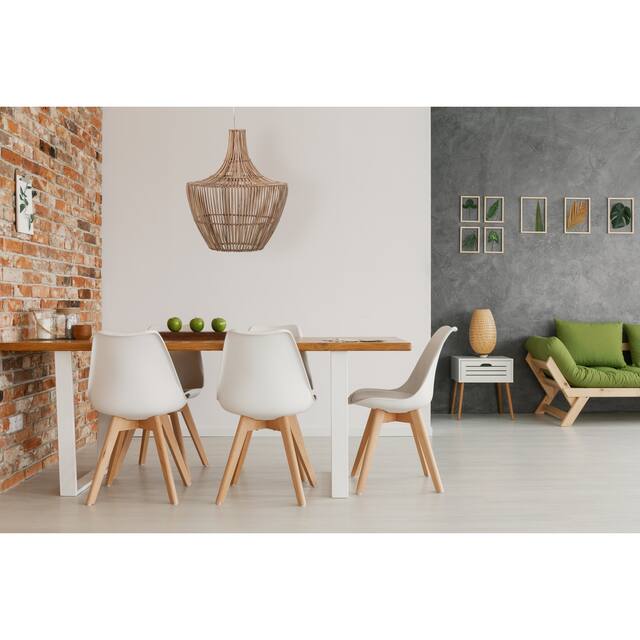 Round Wicker Pendant Light - Natural