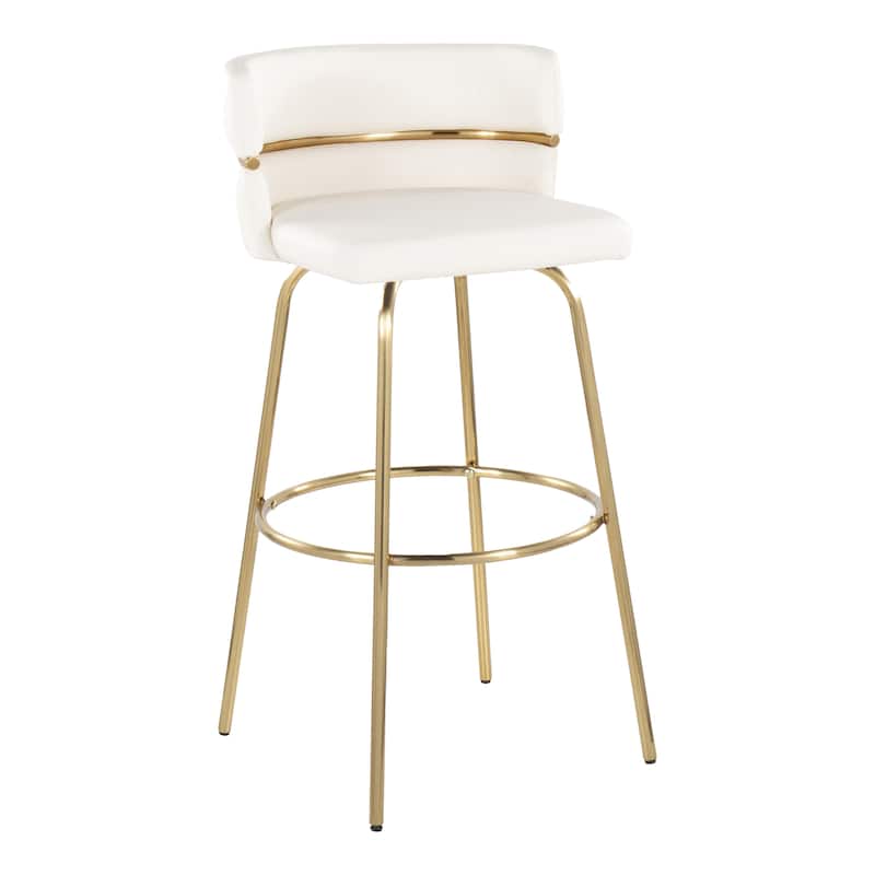 Silver Orchid Lena 30" Fixed-Height Bar Stool (Set of 2)