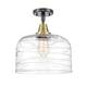 Option Black Antique Brass / Clear Deco Swirl