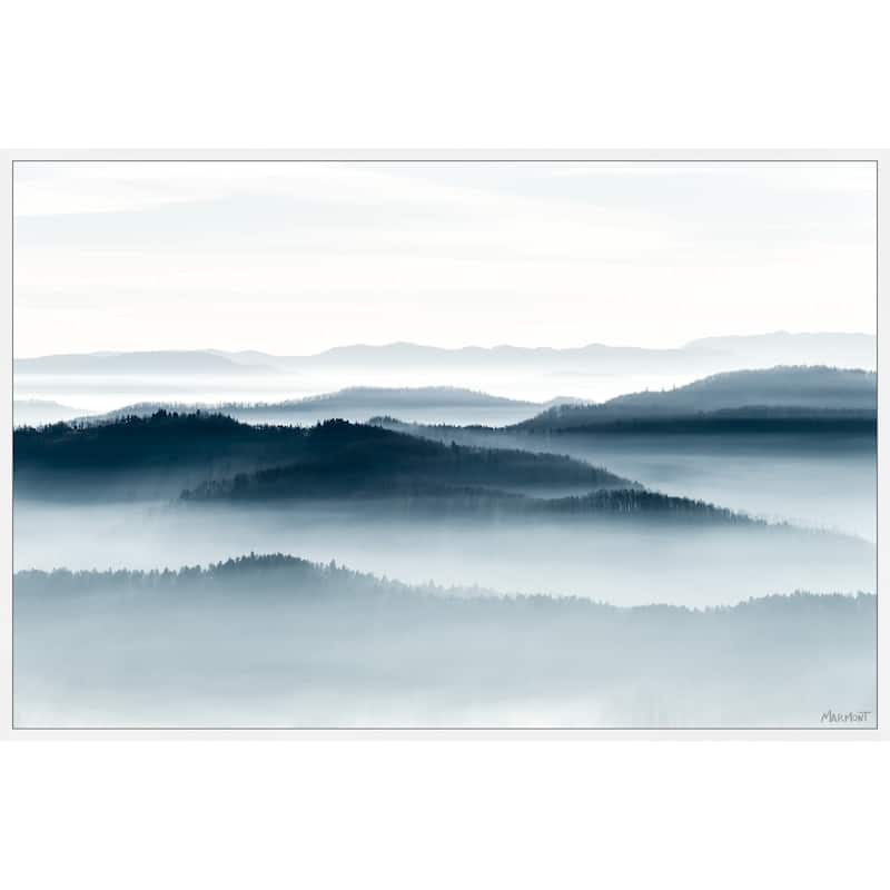 Foggy Valley Floater Framed Print on Canvas