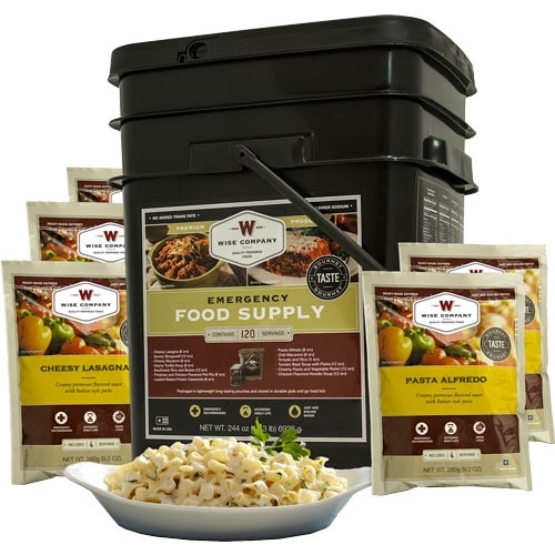 Wise prepared meals 01-120 wise entree only kit 120 serving black bucket!