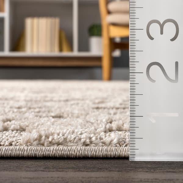 dimension image slide 0 of 4, Nuloom Cameron High Low Textured Moroccan Area Rug