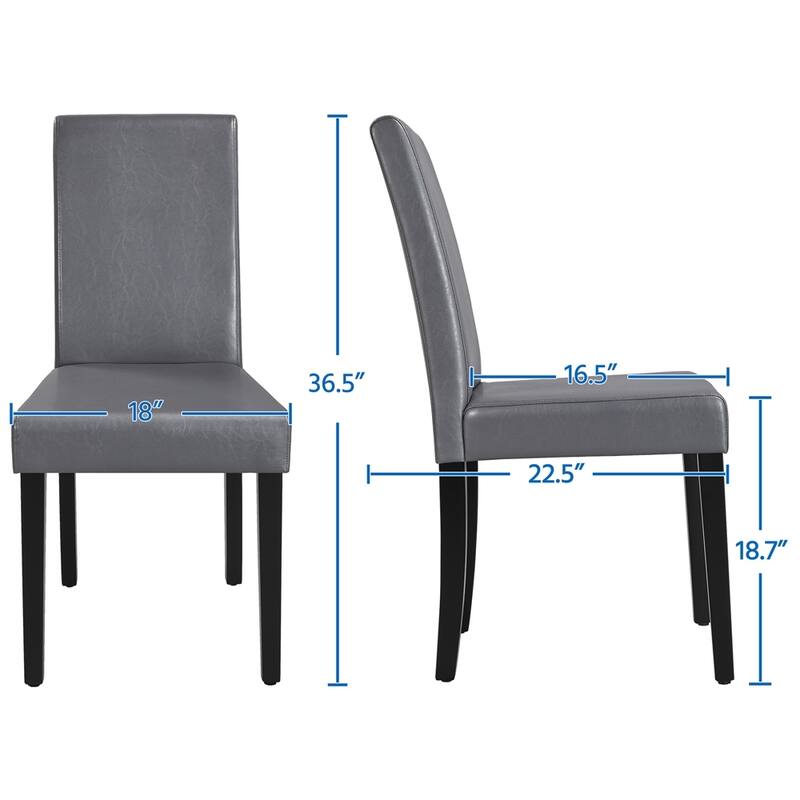Yaheetech 4pcs Dining Room Chairs High Back for Home
