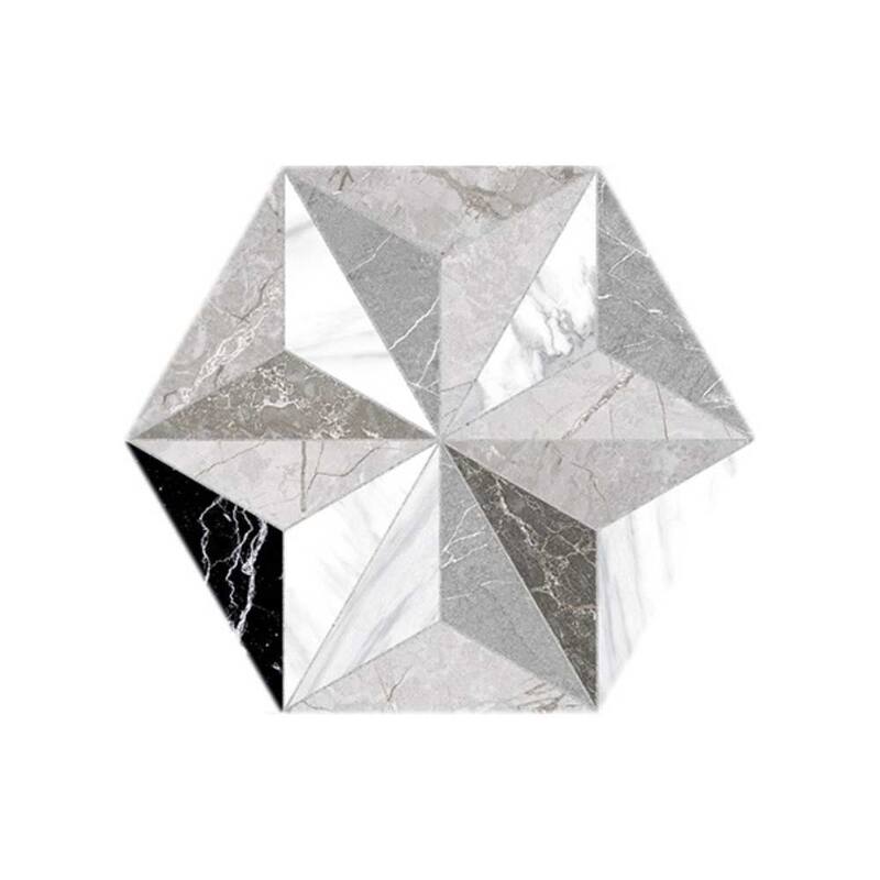 Osiris 8x9 Matte 3D Hexagon Porcelain Patterned Tile - Floor, Wall, Backsplash