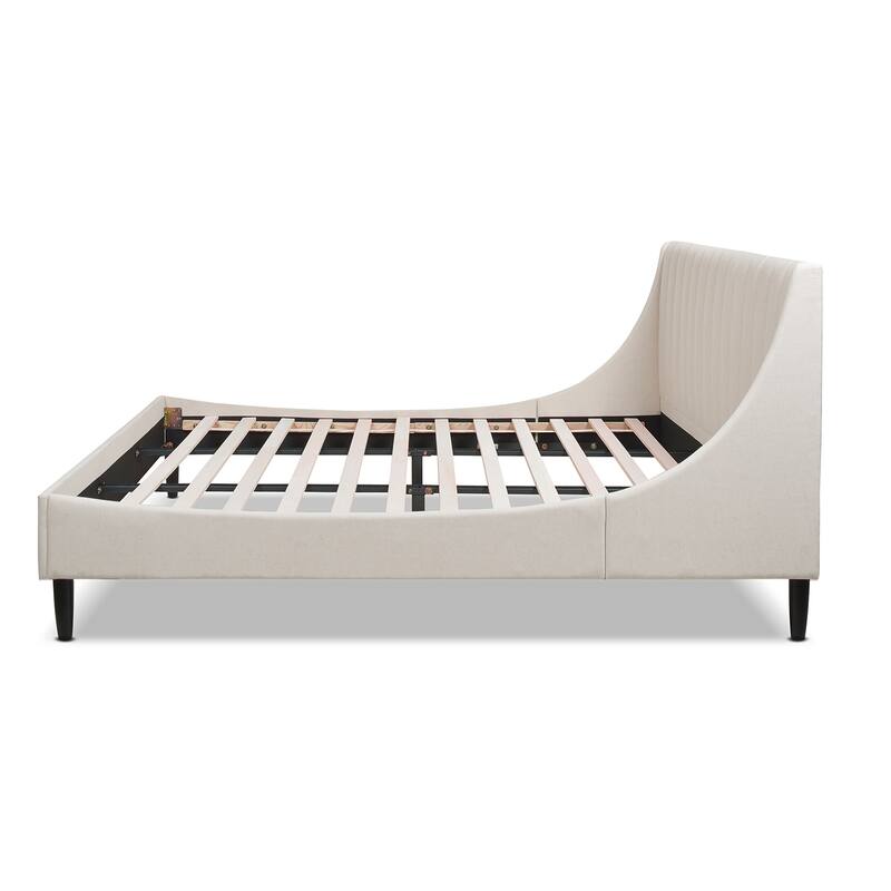 Willow Vertical Tufted Linen King Platform Bed