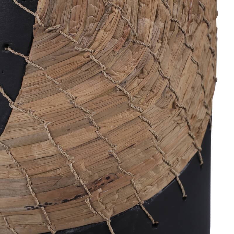 Elk Home Wayde Black Earthenware 10 Inch Wide Vase