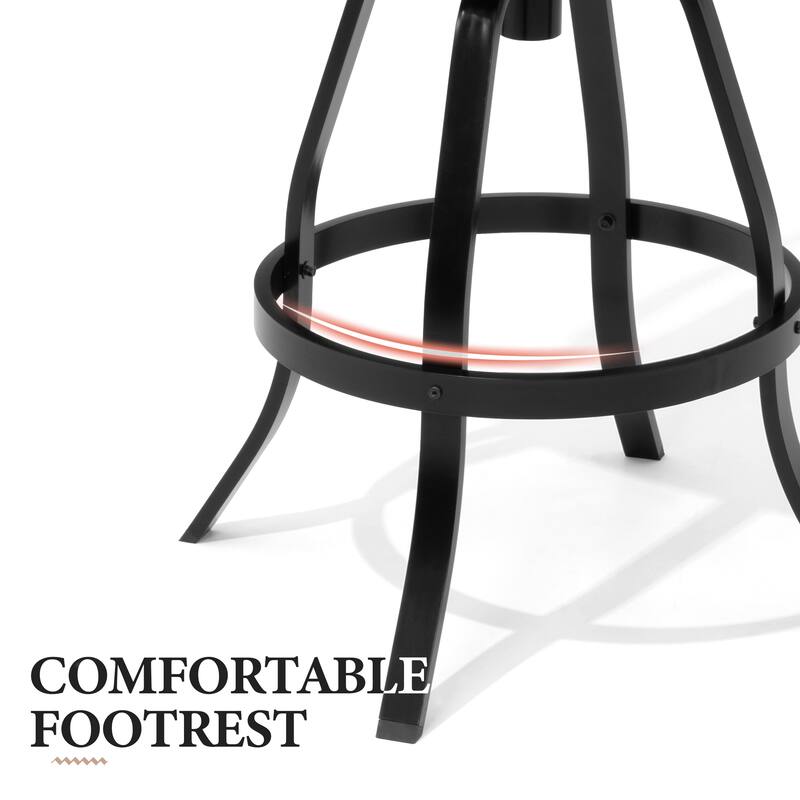 Outdoor Indoor Patio Bar Stools Aluminum Swivel Bar Chair with Sunbrella Cushion