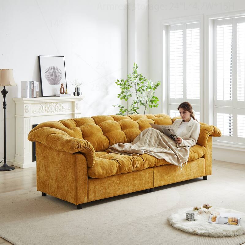 Comfortable Chenille Sofa for Various Spaces, Enhancing Interior Style