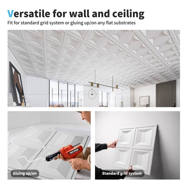 Art3d Drop Ceiling Tiles,PVC Panels,2X2ft