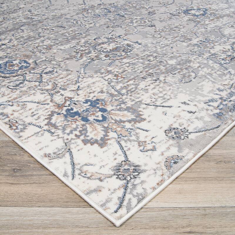 Brocco Giardino Gray/ Ivory Area Rug