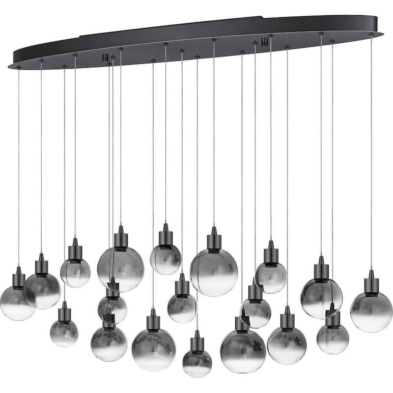 Shadow LED Island Chandelier in Black Chrome - Black Chrome