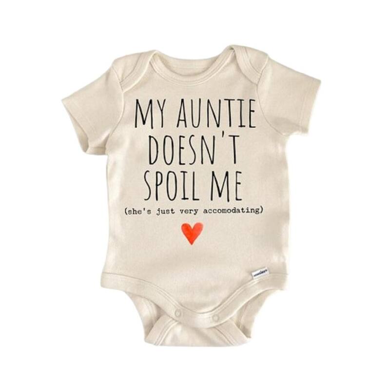 Aunt Auntie Announcement - Baby Boy Girl Clothes Infant Bodysuit Funny Cute Newborn - Pink - 0-3M