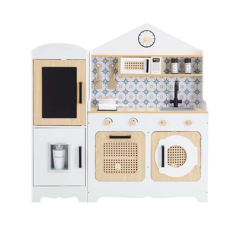 Teamson Kids Little Chef Morocco Play Kitchen & Accessories, White/Natural - White