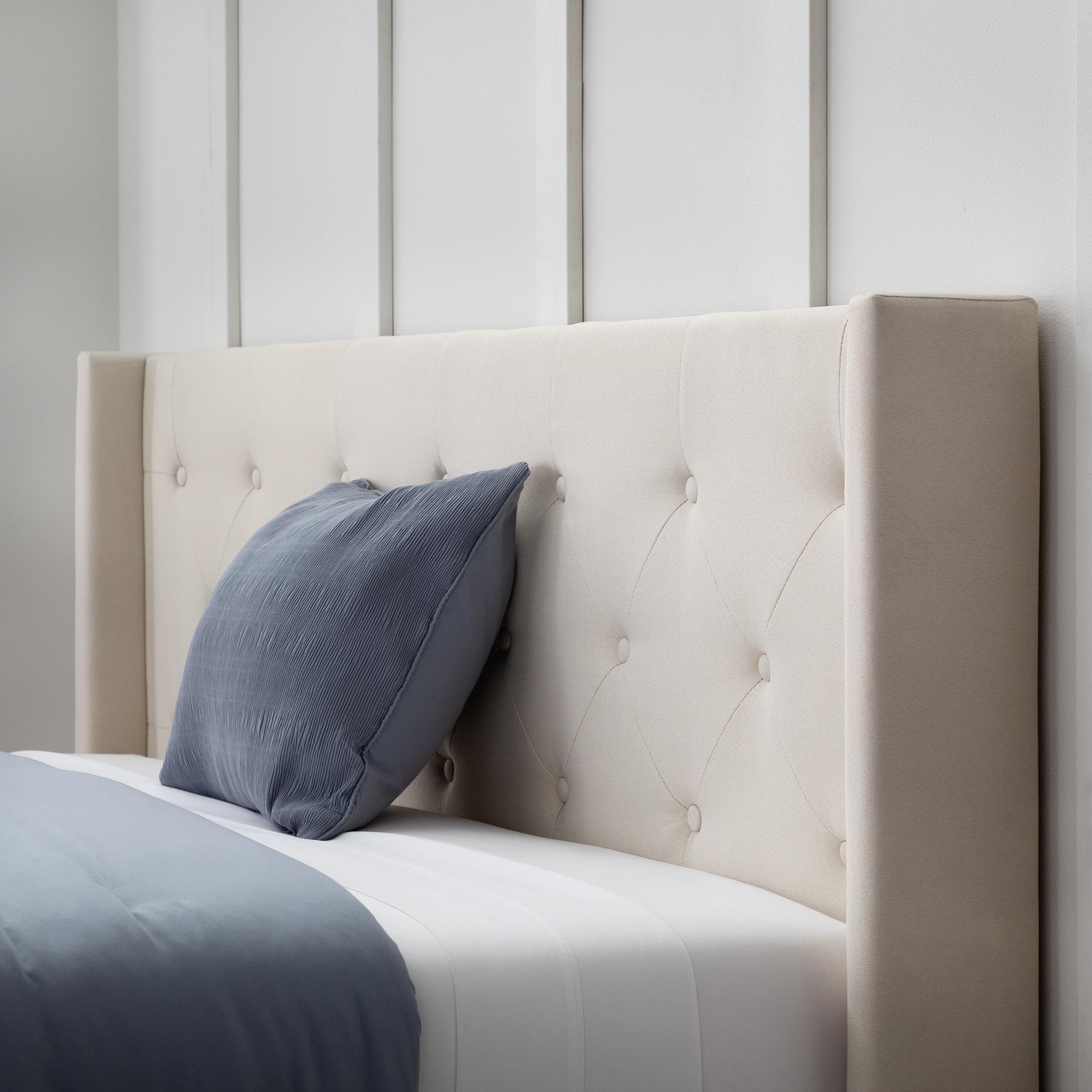 Brookside Isabelle Button Tufted Wingback Upholstered Bed On
