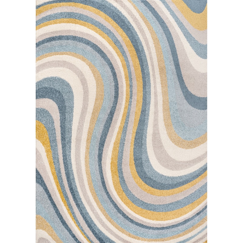 JONATHAN Y Prism Abstract Swirl Area Rug