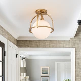 Modern 1 - Light Globe Semi Flush Mount Light for Hallway