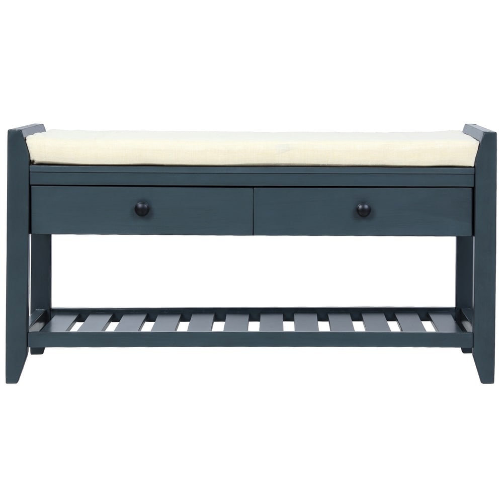 Blue hotsell entryway bench