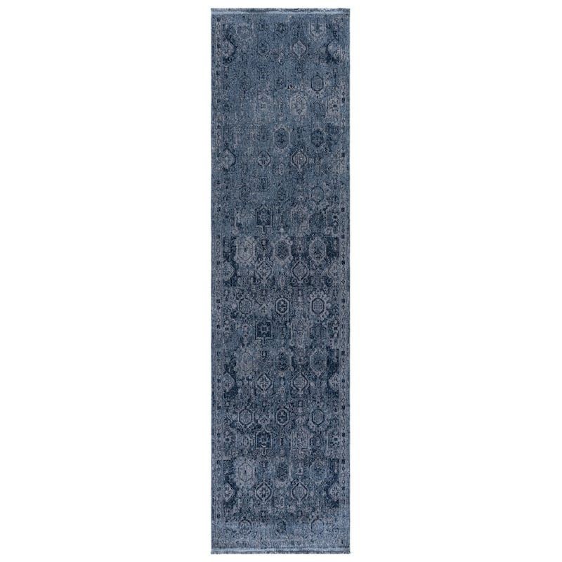 SAFAVIEH Vintage Overdye Lale Rug - 2'3" x 8' Runner - Navy