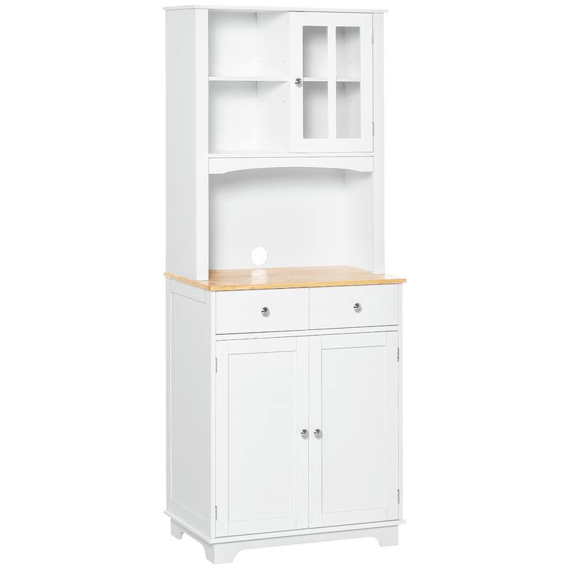 Pantry Cabinet with Adjustable Shelf and 2 Drawers
