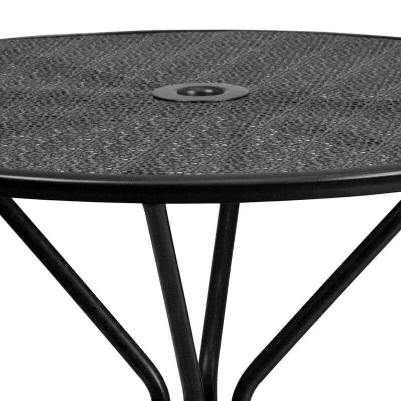 35.25'' Round Indoor-Outdoor Steel Patio Table - 32.5"