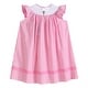 preview thumbnail 2 of 2, Pink Striped Flamingo Smocked Bishop Baby Dress