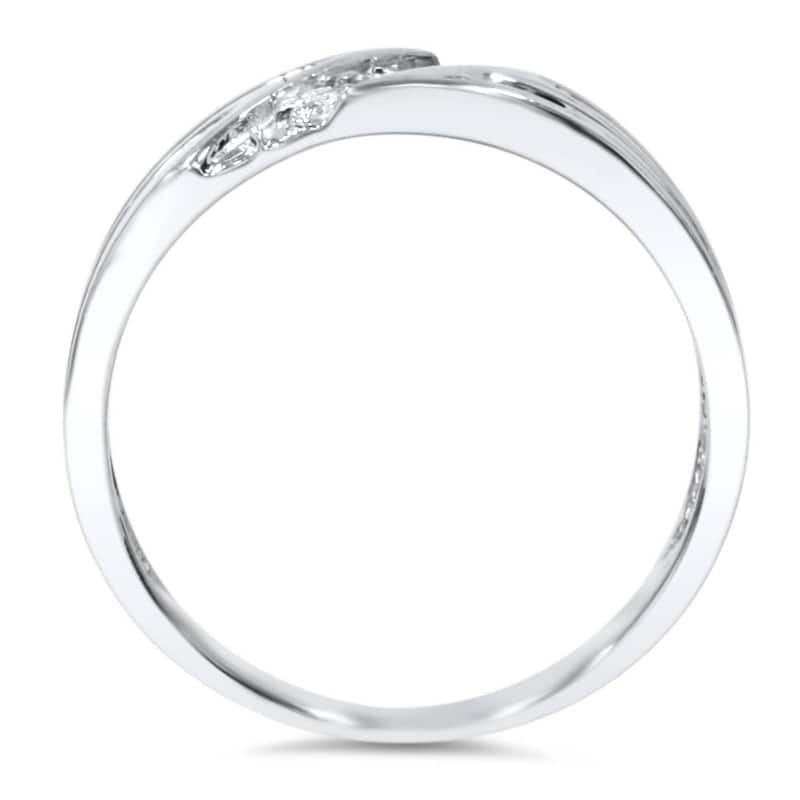 Mens Real Diamond White Gold Wedding Ring Band New
