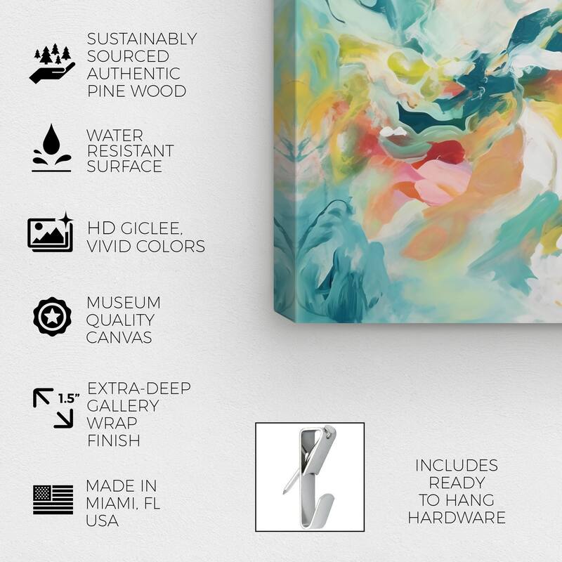 Wynwood Studio Abstract Floral Prelude Green and Pastel Green Modern & Contemporary Wall Art Canvas Print