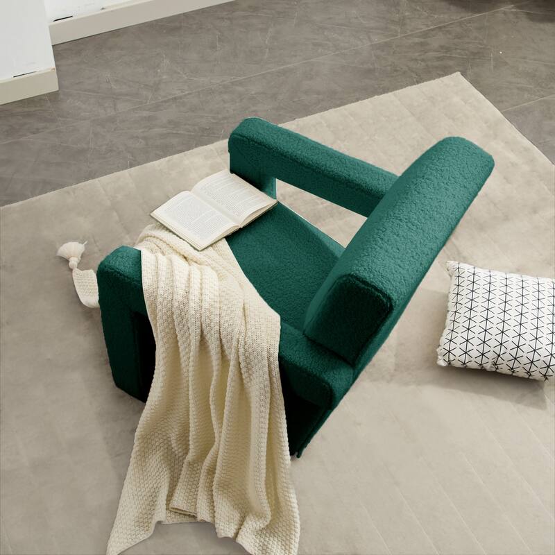 Sherpa Adirondack Chair for Living Room, Upholstered Accent Chair