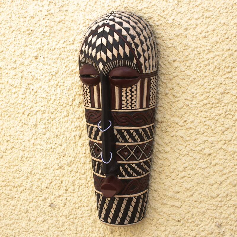 Novica Handmade Songye Ii African Wood Mask