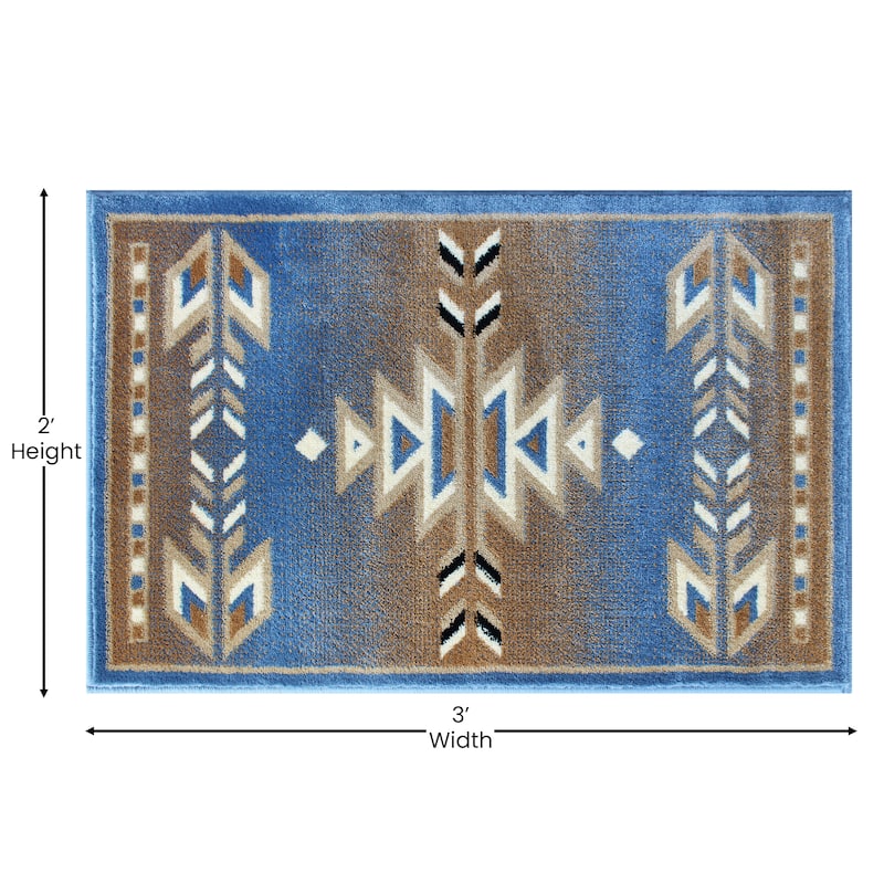Multipurpose Southwestern Style Patterned Indoor Area Rug
