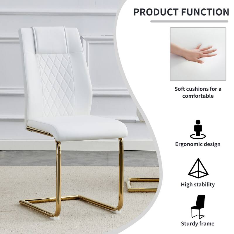 7 Piece Luxury Dining Table and Chair Set, 63" Rectangular Kitchen Table with 8 Chairs, Long Dining Room Table for Living Room