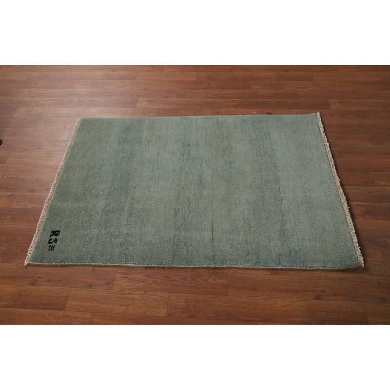 Gabbeh Modern Foyer Rug Handmade Bedroom Wool Carpet - 2'9"x 3'11"