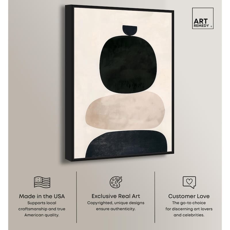 Pebble Pillars III Canvas by Art Remedy