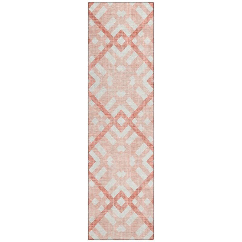 Machine Washable Indoor/ Outdoor Chantille Contemporary Trellis Rug