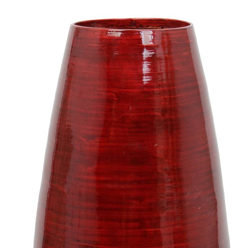 Uniquewise Tall Cylinder Bamboo Floor Vase Decorative Accent for Hotel Lobbies and Spa, Perfect Decor for Living Room or Hallway