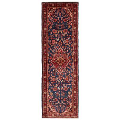 ECARPETGALLERY Hand-knotted Anadol Navy Wool Rug - 3'2 x 10'3